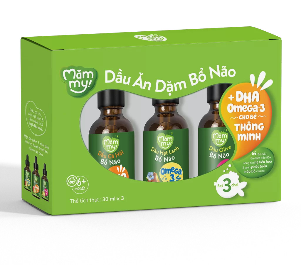 Set 3 dầu ăn dặm bổ não 30ml 1