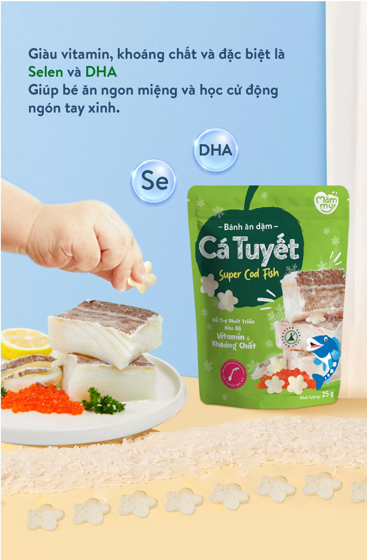 Bánh ăn dặm vị cá tuyết -25g 3