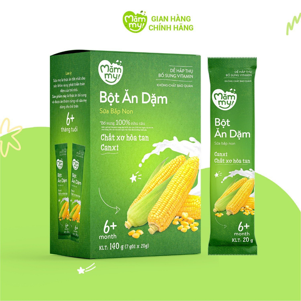 Bột ăn dặm sữa bắp non Mămmy 6